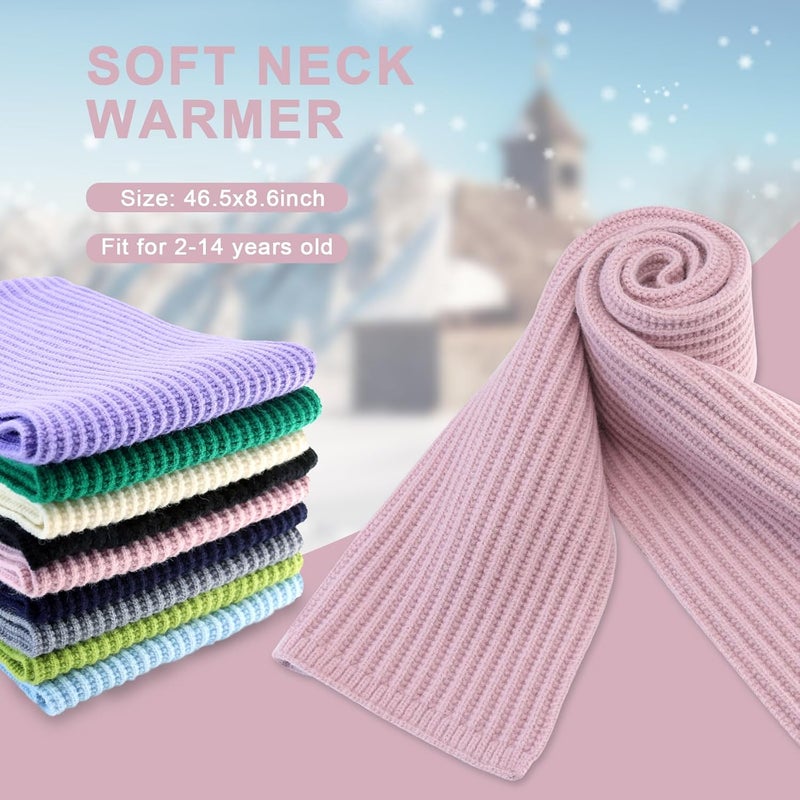 YATANAM Toddler Scarf Warm Knit Kids Neck Warmer Soft Stretch Baby Winter Scarves for Boys Girls - Image 3